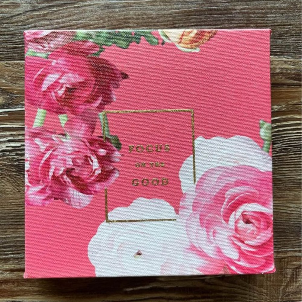 Focus on the Good Pink Canvas Sign